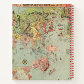 De Wereldkaart in één oogopslag - World Air Routes Notitieboek (Achterkant)