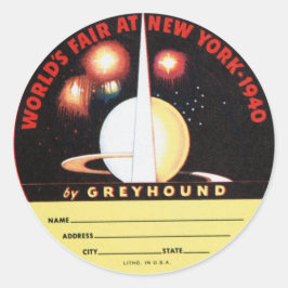 De wereldtentoonstelling van Greyhound Ronde Sticker
