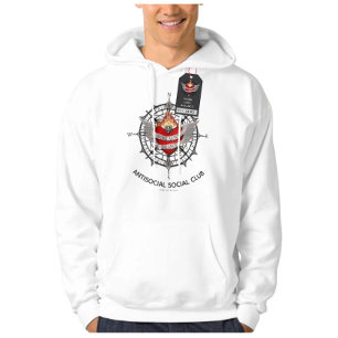 De WERK LIEFDE BALANS Antisociale club Hoodie