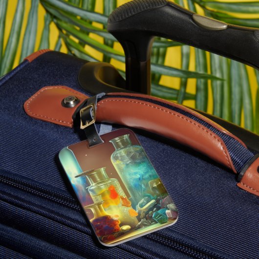 De werkbare Fantastische Kunst van de alchemicus Bagagelabel (Voorkant Insitu 1)