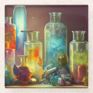 De werkbare Fantastische Kunst van de alchemicus Glazen Onderzetter