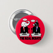 De werkelijke Button van het debat (Voorkant /achterkant)