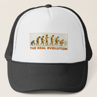 De werkelijke evolutie trucker pet