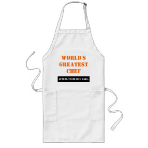 De werkelijke smaak kan variëren lang schort