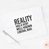De werkelijkheid heeft een bekende liberale inslag vierkante sticker (Envelop)