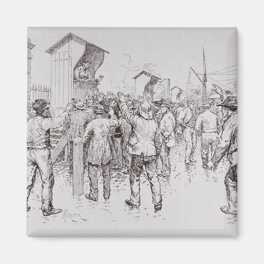 De werklozen in Londen Magneet (Voorkant)