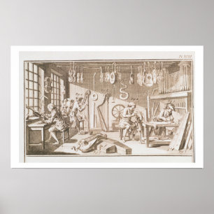 De werkplaats van de instrumentenmaker, gegevens v poster