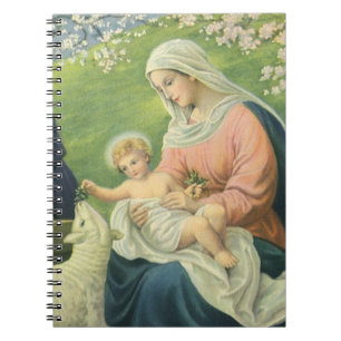 De werkplaats van Jozef met Maria en het kindje Je Notitieboek