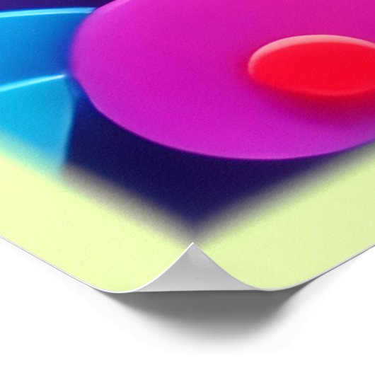 De wervelwind van kleurrijke verbeelding poster (Hoek)