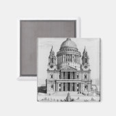 De West Prospect van de Kathedraal van St. Paul Magneet (Voorkant / Achterkant)