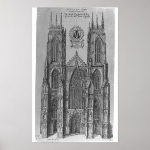 De West Prospect van de Kerk van St. Peter Poster