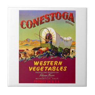 De Westerne Groenten van Conestoga Tegeltje