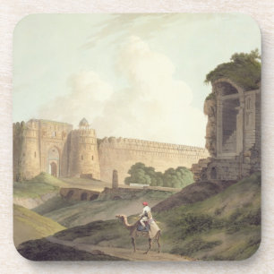 De Westerne ingang van Shere Shah's Fort, Delhi, Drankjes Onderzetter