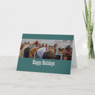 De westerne Kerstkaart van het Paard Feestdagen Kaart