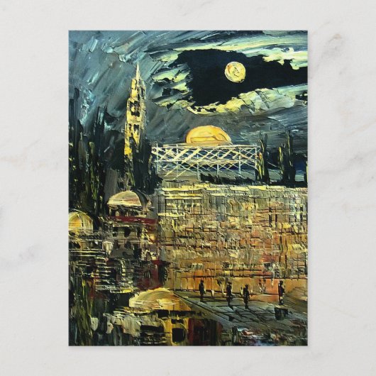 De Westerne muur in Jeruzalem Briefkaart (Voorkant)
