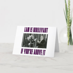 De wet is irrelevant - als je er boven bent kaart