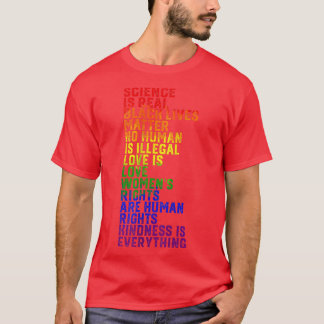 De wetenschap in nood is echt zwart, LGBT-materiaa T-shirt