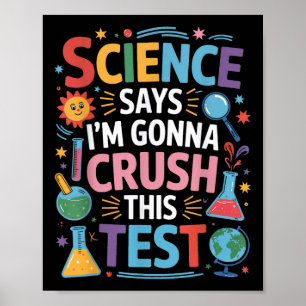 De wetenschap zegt dat ik deze test van de leraar poster