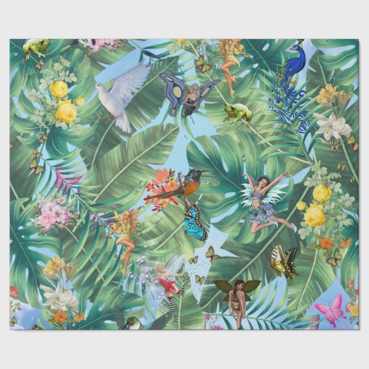 De Whimsical Fantasy World Cadeaupapier (Zoom)