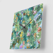 De Whimsical Fantasy World Vierkante Klok (Hoek)