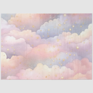 De Whimsical Pastel Cloud Serie Ontwerp 4 Tissuepapier