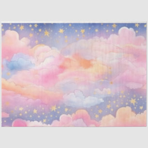 De Whimsical Pastel Cloud Serie Ontwerp 7 Tissuepapier