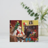 De Whippet van de Kerstman Feestdagenkaart (Staand voorkant)