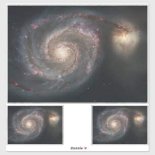De Whirlpool Galaxy M51 & Companion in de ruimte Sticker
