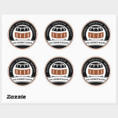 De Whiskey Barrel Ronde Sticker (Vel)