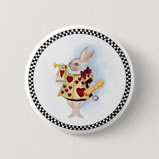 De White Rabbit Button (Voorkant)