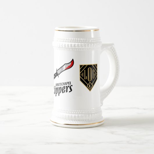 De Whitechapel Rippers/Gents FF Logo Stein Bierpul (Voorkant rechts)