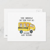 DE WIELEN OP DE BUS BRIEFKAART (Voorkant / Achterkant)