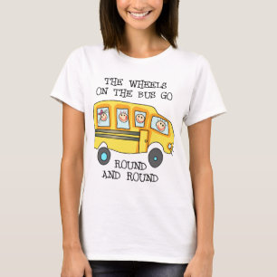 De wielen op de bus t-shirt