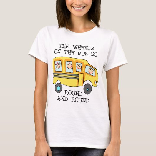 De wielen op de bus t-shirt (Voorkant)