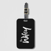 De Wifey Whimsical-tekst voor de Bride Bagagelabel (Voorkant (verticaal))