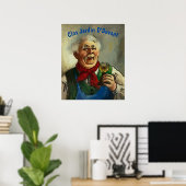 De wijn, geeft tekst, Poster uit (Thuiskantoor)