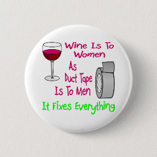 De wijn is aan Vrouwen aangezien de Band van de Ronde Button 5,7 Cm