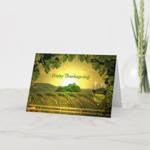 De Wijn van de Thanksgiving en het Wenskaart van Feestdagen Kaart