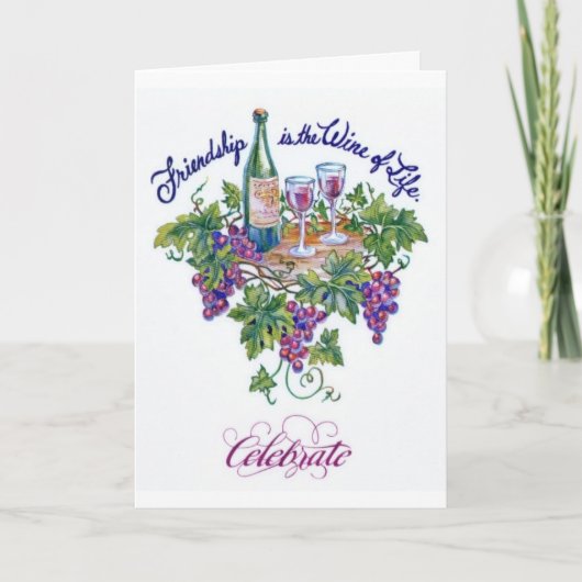 De Wijn van de vriendschap van de Kaart van het (Voorkant)