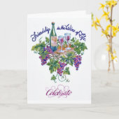 De Wijn van de vriendschap van de Kaart van het (Gele Bloem)