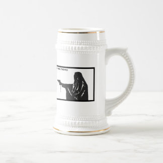 de wijndieven Nun met een Pistool bier Stein Bierpul