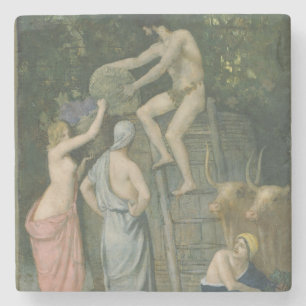 De Wijnpers van Pierre Puvis de Chavannes Stenen Onderzetter