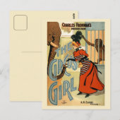 De wijnposter van Circus Girl herstellen Briefkaart (Voorkant / Achterkant)