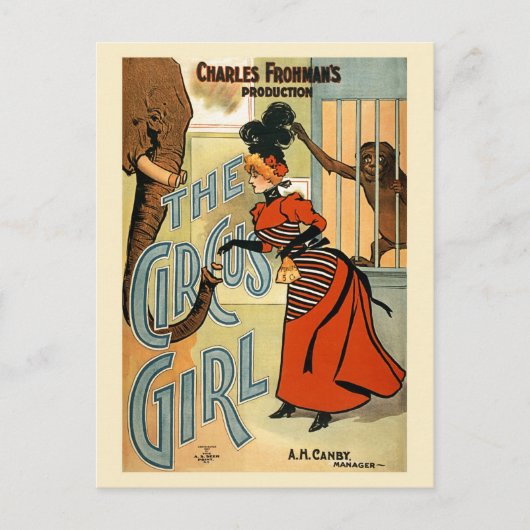 De wijnposter van Circus Girl herstellen Briefkaart (Voorkant)