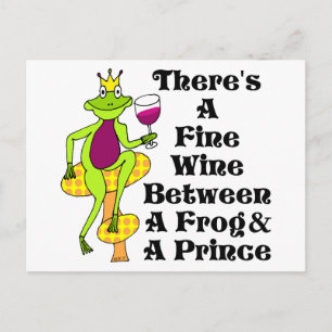 De Wijnprins "Fine Wine between Frog & Prince" Briefkaart