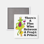 De Wijnprins "Fine Wine between Frog & Prince" Magneet (Voorkant / Achterkant)