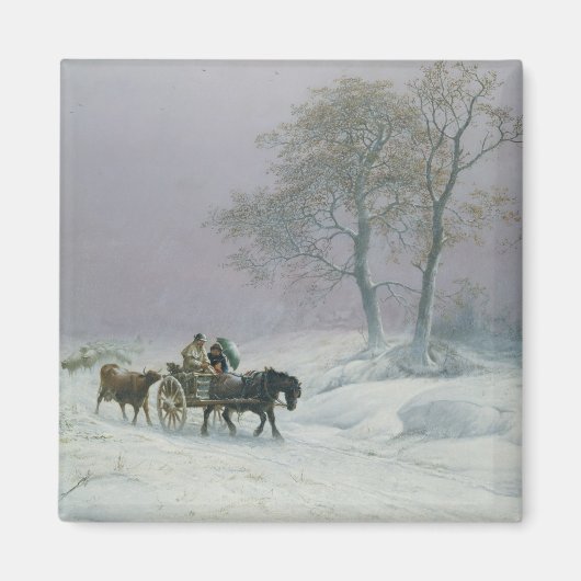 De wijnweg op de markt magneet (Voorkant)