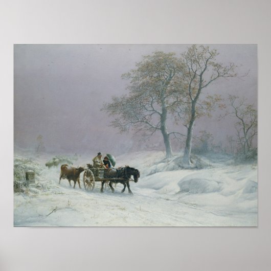 De wijnweg op de markt poster (Voorkant)