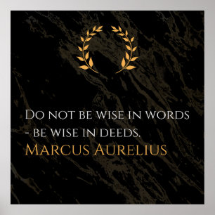 De Wijsheid van Marcus Aurelius: Daden Spreken Har Poster