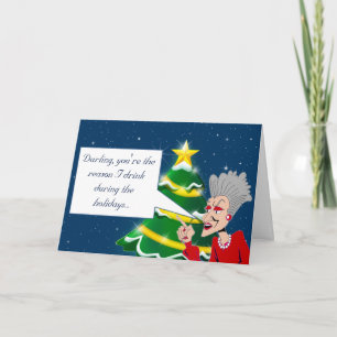 De wijze Oude Groet van de Vakantie van de Vrouw Feestdagen Kaart